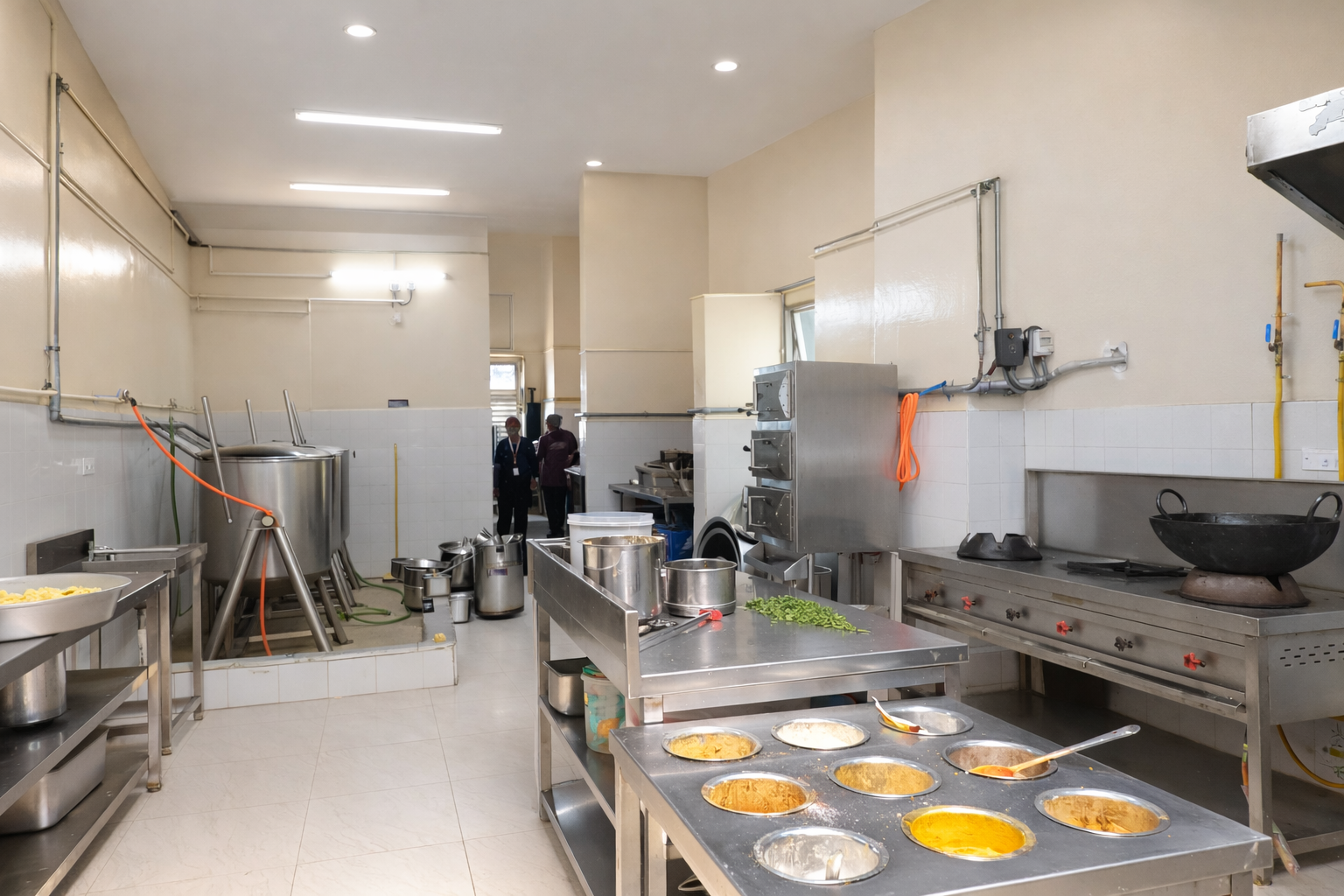 Shared kitchen and dining at Mercury