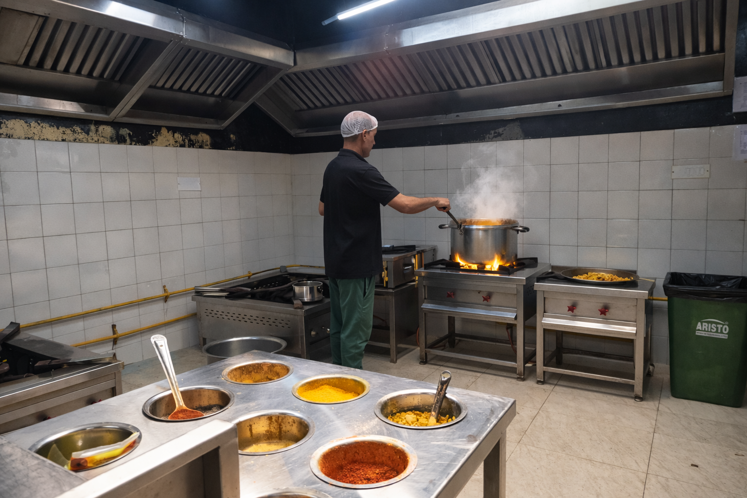 Shared kitchen and dining at Moon