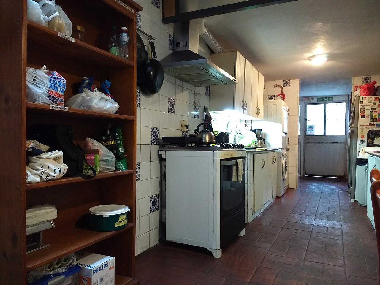 Shared hostel kitchen facility