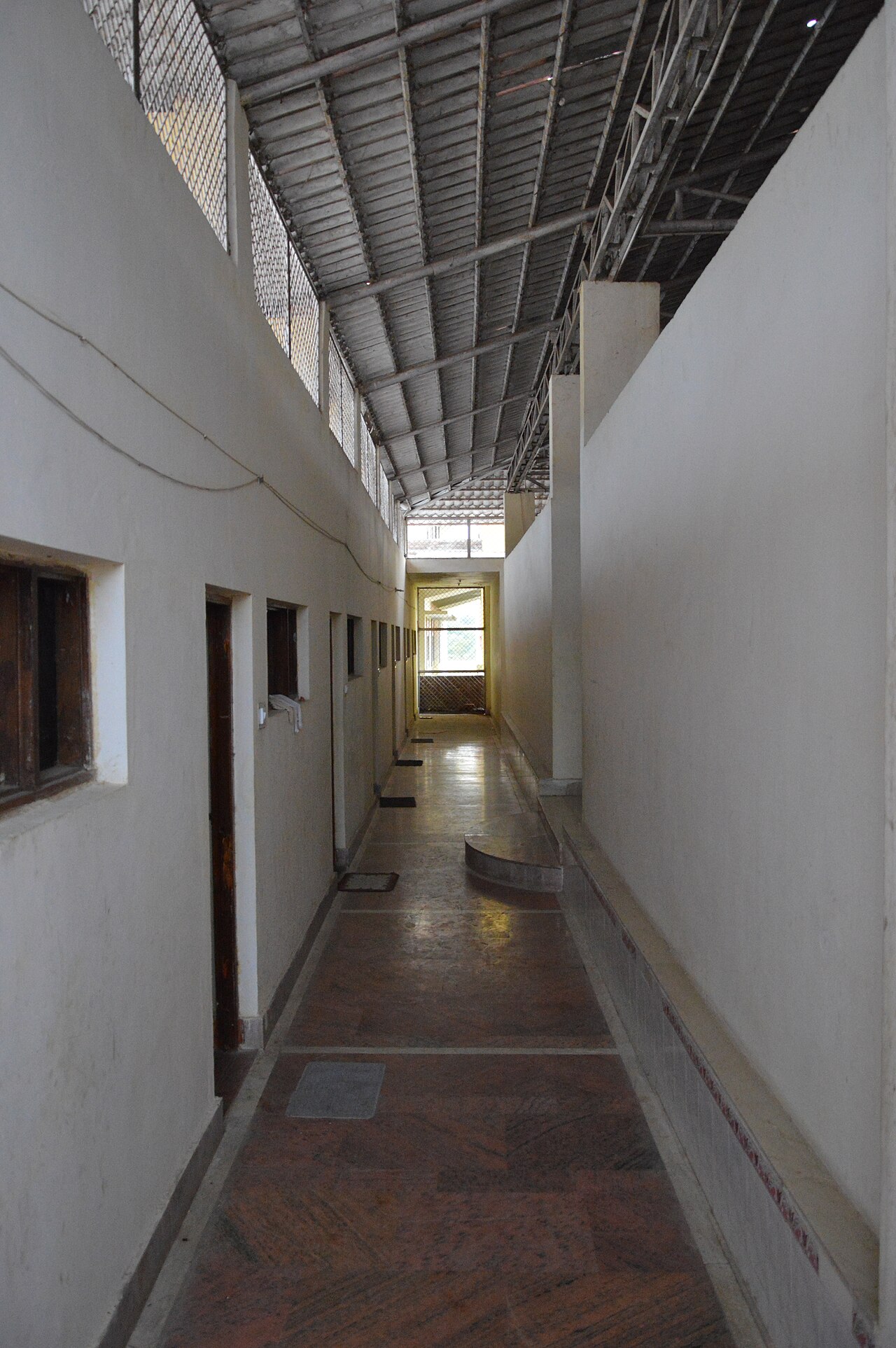 Clean student hostel corridor